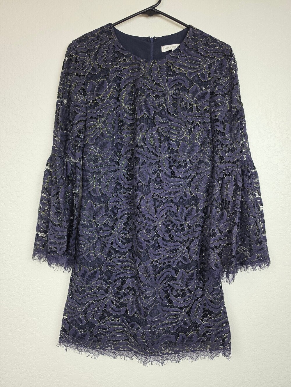 Anthropologie Dress The Population Navy Lace Belle Dress